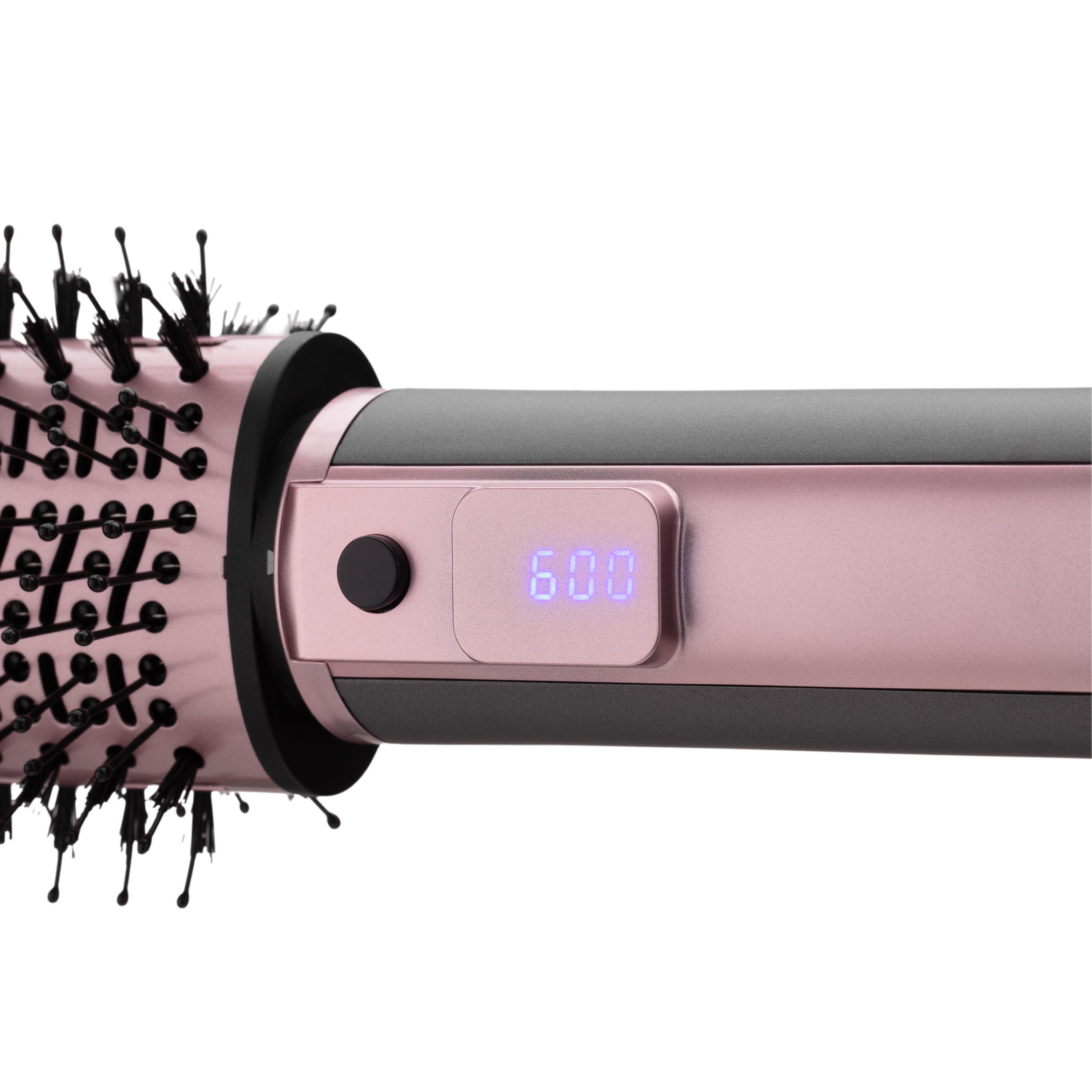 Фен-щітка для волосся ARDESTO Brush Pink Touch 1200Вт LED-дисплей 4 насадки Сірий з рожевим (HD-CR300PT) - фото 4