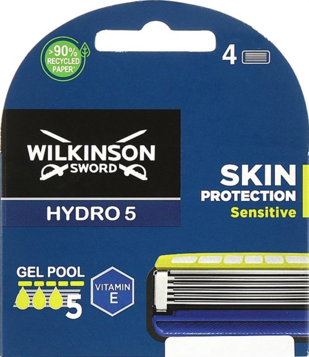 Сменные кассеты для бритья Wilkinson Sword Hydro 5 SKIN Sensitive 4 шт. - фото 1 Сменные кассеты для бритья Wilkinson Sword Hydro 5 SKIN Sensitive 4 шт. - фото 1