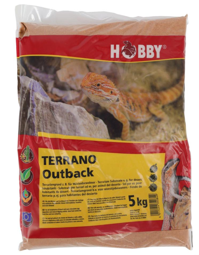 Субстрат для пустынных рептилий Hobby Terrano Desert Outback red 0-1 мм 5 кг (HB34084)