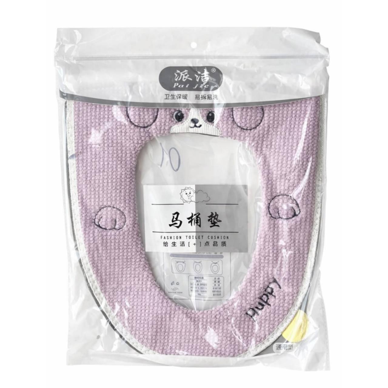 Чехол на сиденье унитаза мягкий теплый на молнии 01 (e3e075f3)