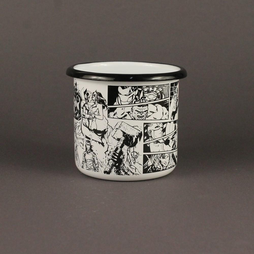 Кружка емальована Enamel mug з принтом Marvel 400 мл Білий - фото 2