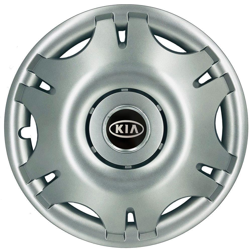 Колпаки SJS 305 з логотипом KIA R15 4 шт. Серебристый (2654557637)