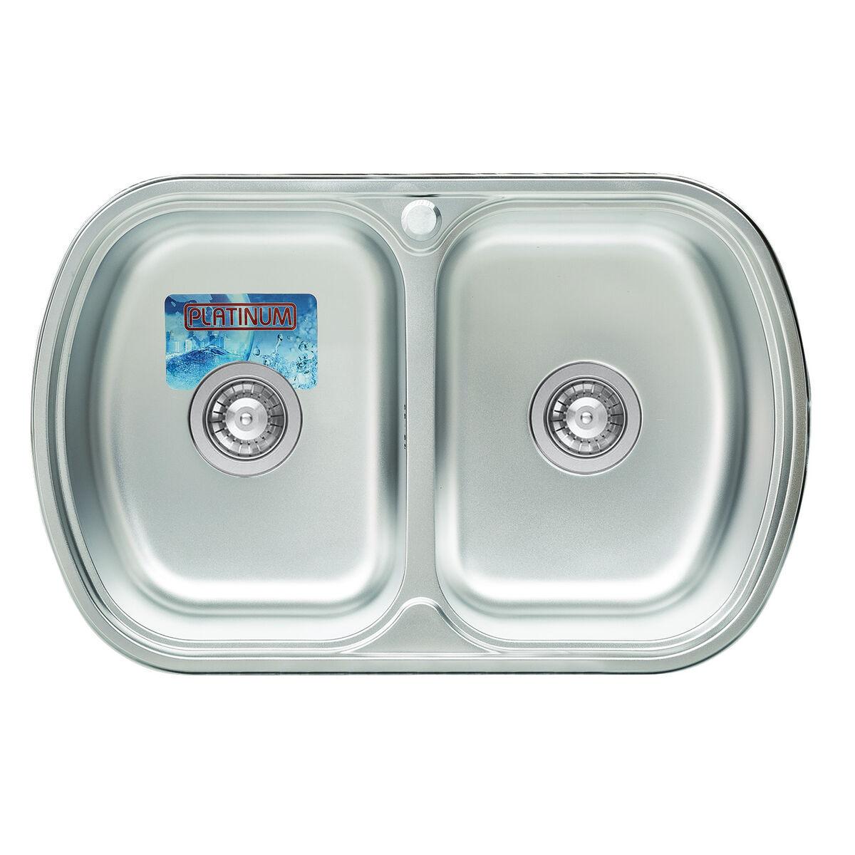 Кухонная мойка из нержавеющей стали Platinum Декор (7749D) Кухонная мойка из нержавеющей стали Platinum Декор (7749D)