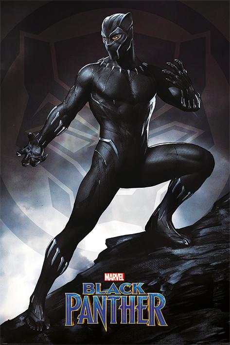 Постер плакат Черная Пантера В Стойке/Black Panther Stance 61x91,5 см