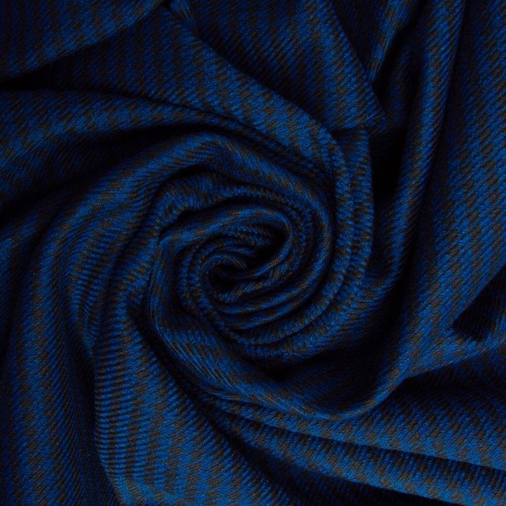 Ткань костюмная набивная Лапка V-2 245 гр/м2 135 см Черно-синий (25904)
