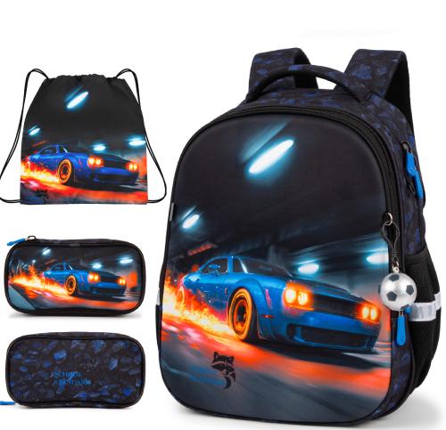 Школьный ортопедический рюкзак 3 в 1 для мальчика School Standard 38х30х18 см с Машиной для первокласника (Full 170-73) Школьный ортопедический рюкзак 3 в 1 для мальчика School Standard 38х30х18 см с Машиной для первокласника (Full 170-73)