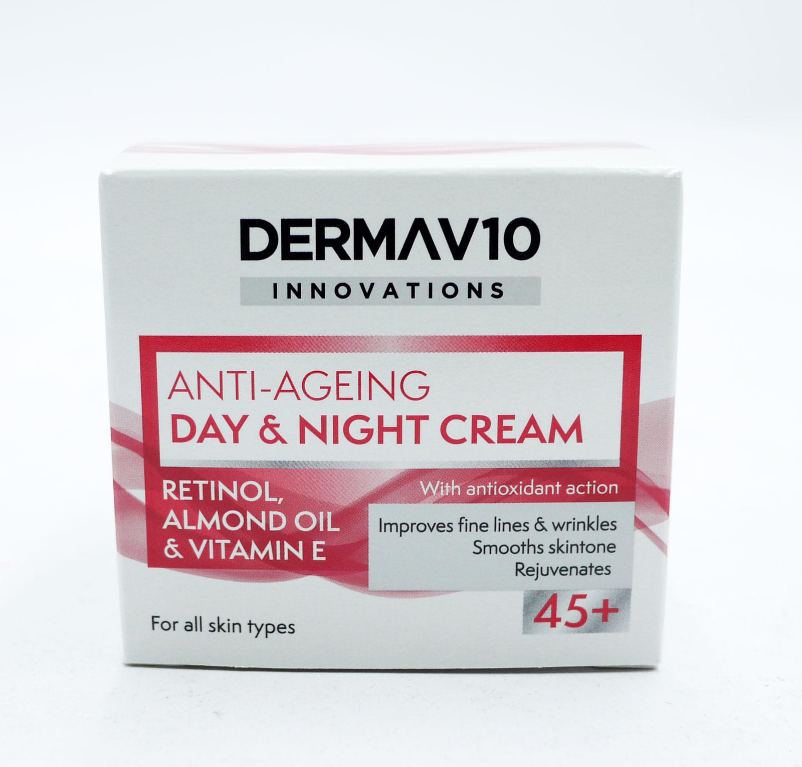 Дневной и ночной крем Derma V10 против старения с ретанолом Возраст 45