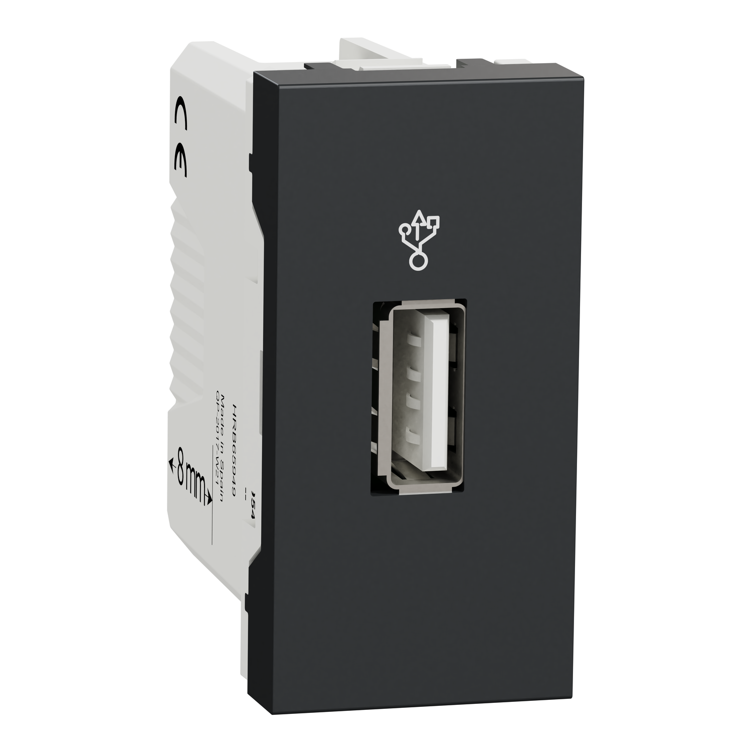 Розетка Schneider Electric USB 3.0 одинарная тип A 1 модуль Unica Антрацит (NU342954) Розетка Schneider Electric USB 3.0 одинарная тип A 1 модуль Unica Антрацит (NU342954)