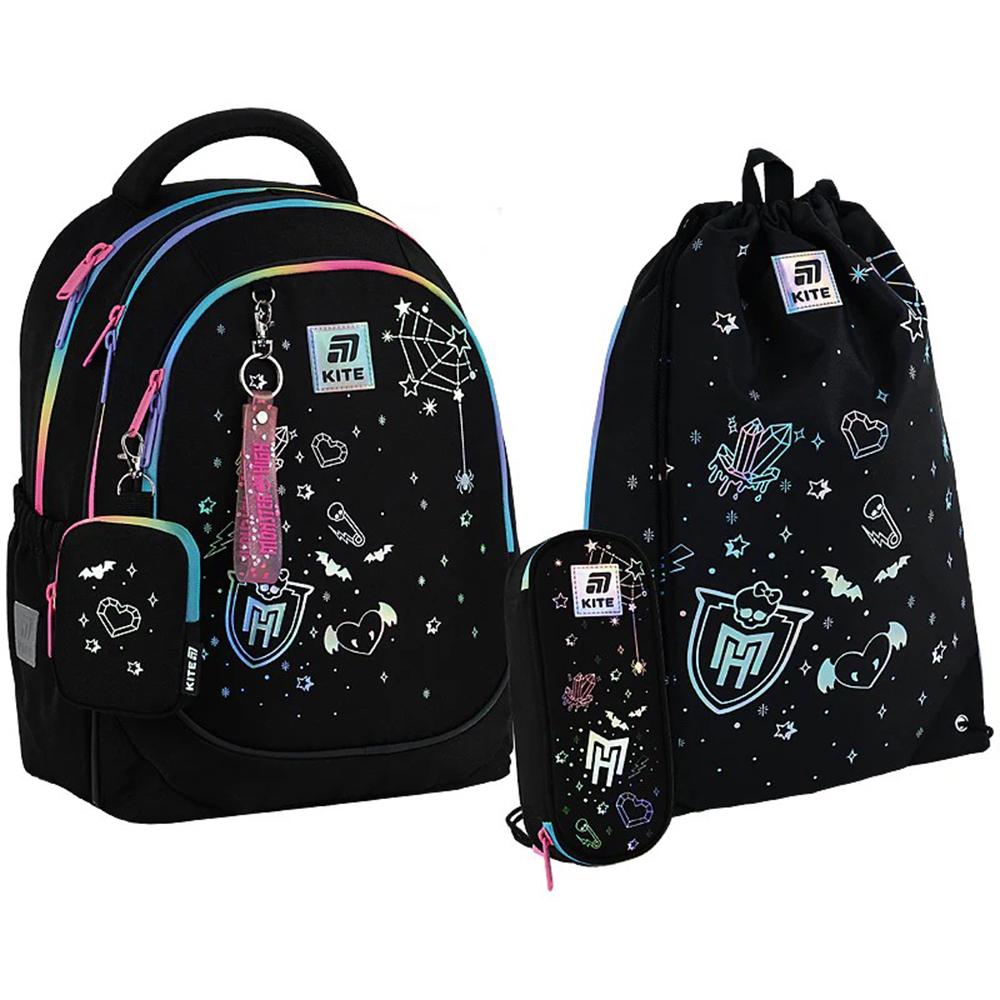Школьный набор KITE Monster High рюкзак/пенал/сумка для обуви (SET_MH25-700M)
