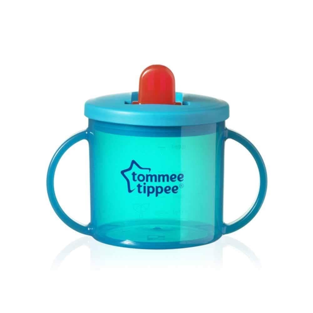 Первая чашка Tommee Tippee с ручками 4 мес 190 мл Голубой (TT0049-ALBASTRU)