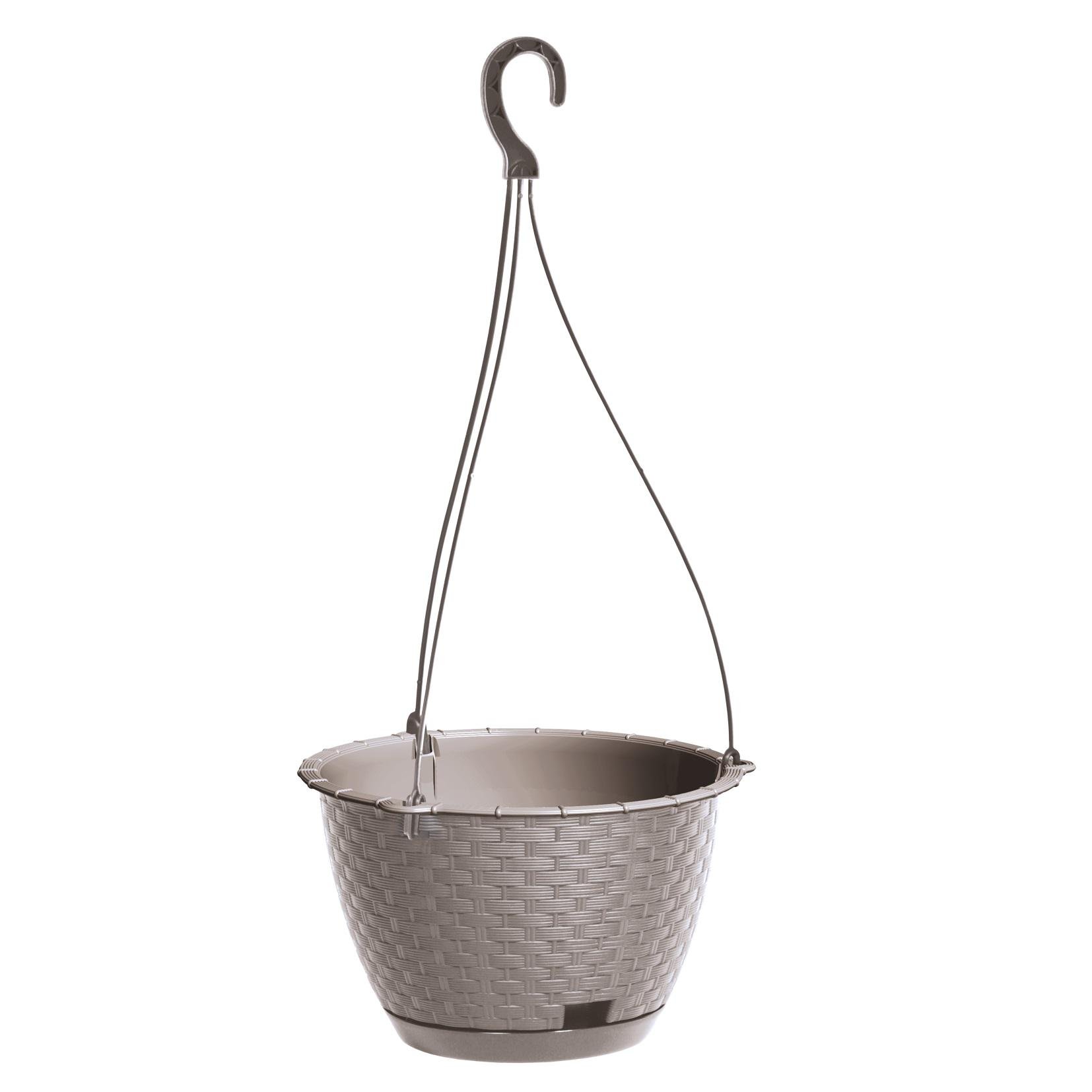 Горшок для цветов Prosperplast Ratolla круглый подвесной 24х16 см Мокка (70979-7529)