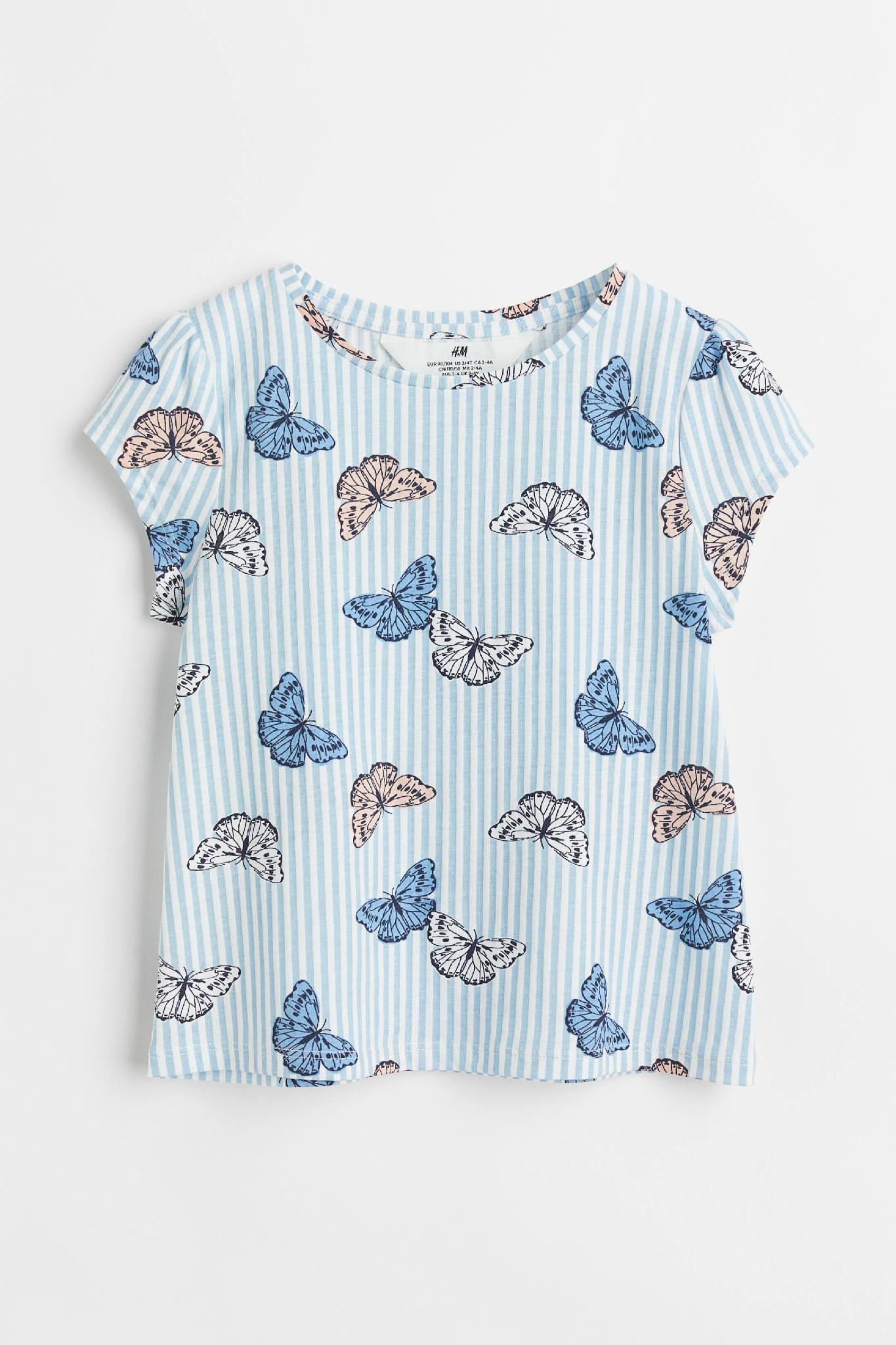 Футболка дитяча для дівчинки H&M 110-116 см Різнокольоровий (250122030A)