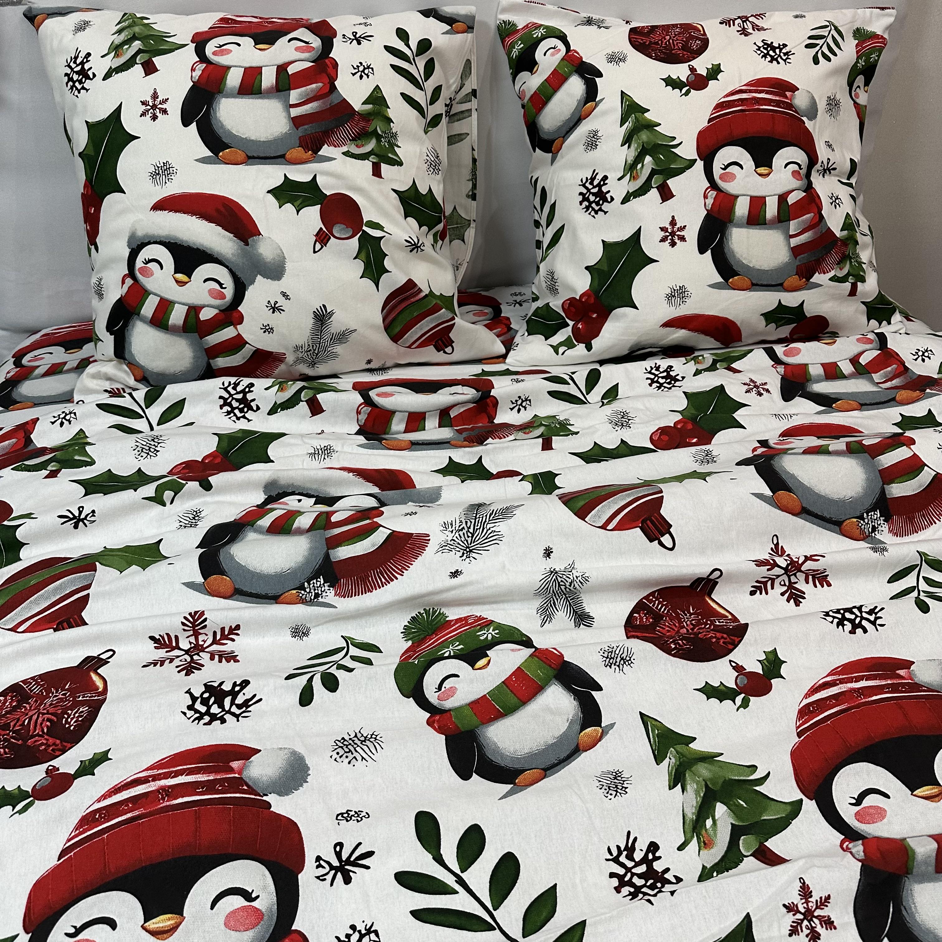 Комплект постільної білизни байкова Зимовий євро Білий (байка 7-3) - фото 5