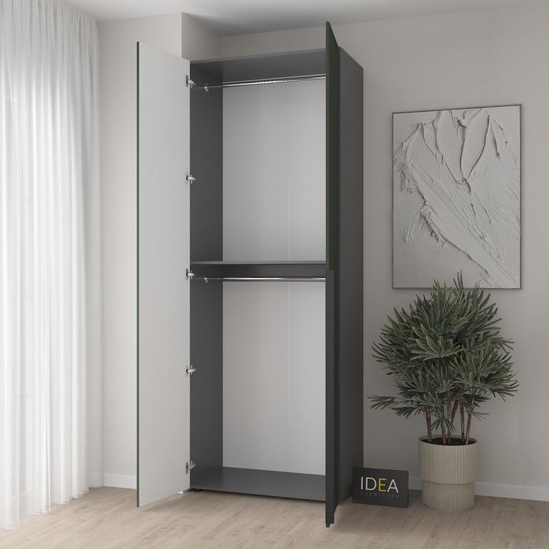 Шафа для одягу Idea С-7.1 з двома штангами Антрацитовий/Камуфляж (1810) - фото 2 Шафа для одягу Idea С-7.1 з двома штангами Антрацитовий/Камуфляж (1810) - фото 2