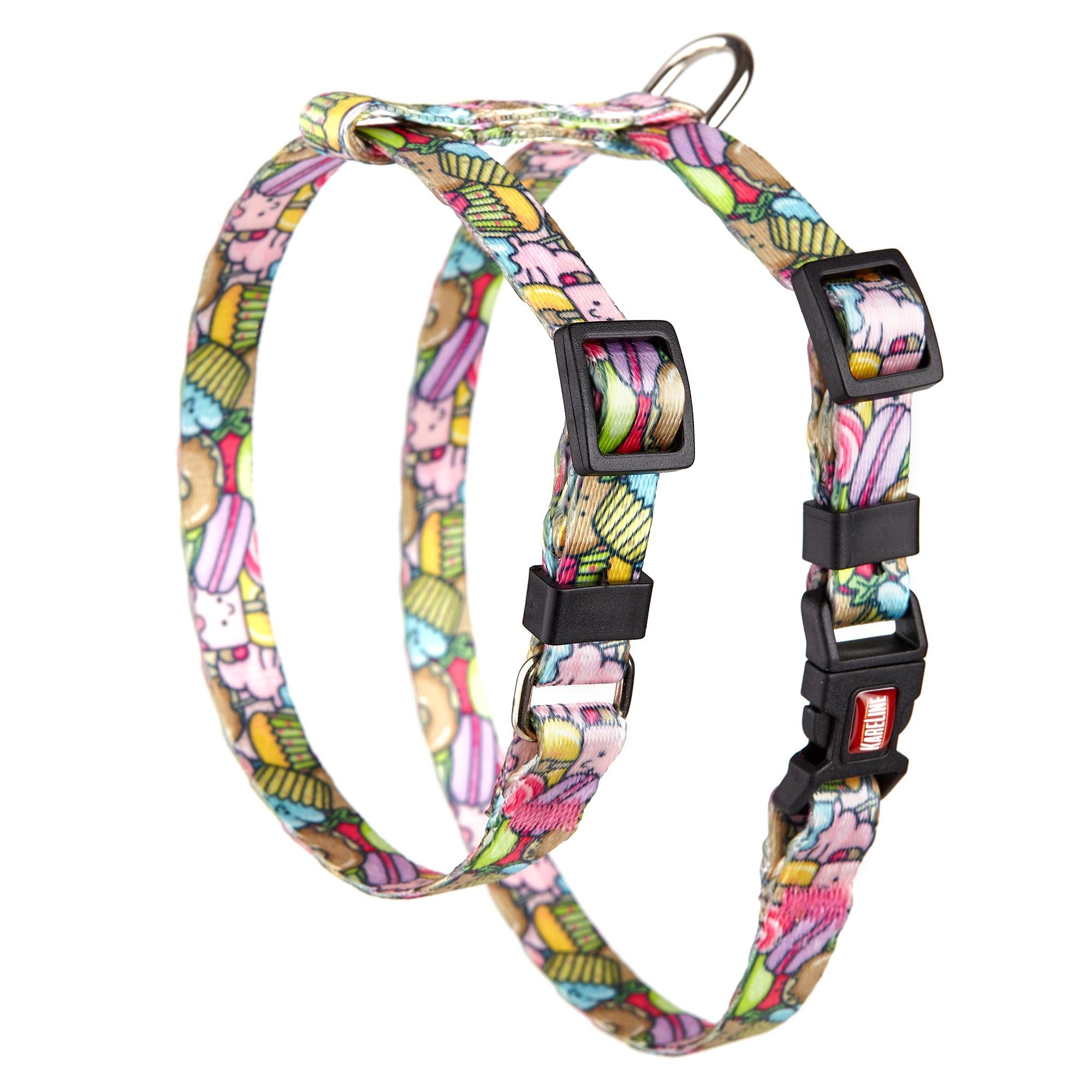 Шлея KareLine CAKE з нейлону з візерунком та пластиковою пряжкою 10 мм А 200-270 мм В 260-320 мм (0855/10)