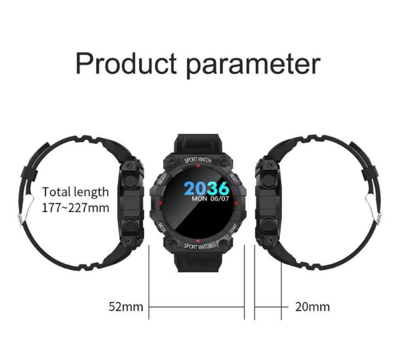 Смарт-годинник сенсорний FD68S Black (16103) - фото 4 Смарт-годинник сенсорний FD68S Black (16103) - фото 4