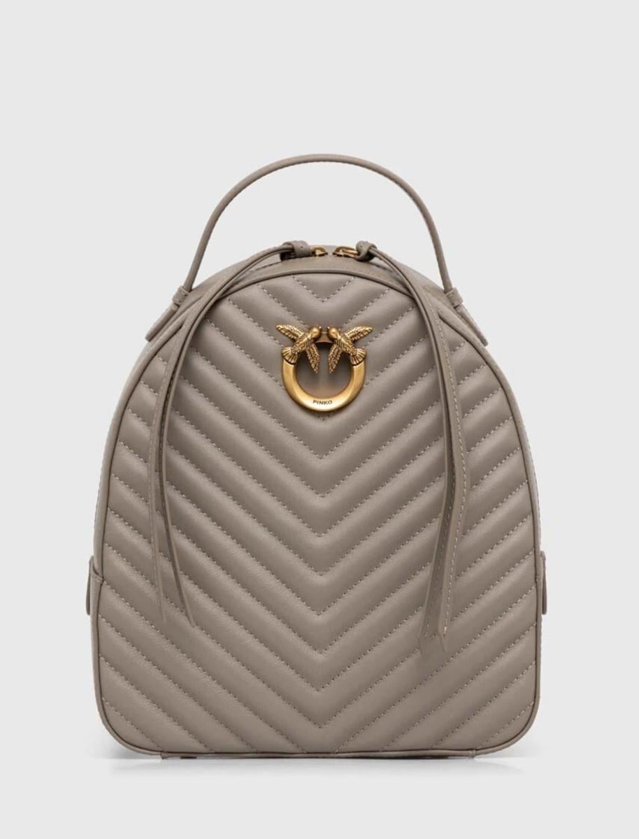Рюкзак шкіряний Pinko Love Bag Backpack Zaino 168Q Beige