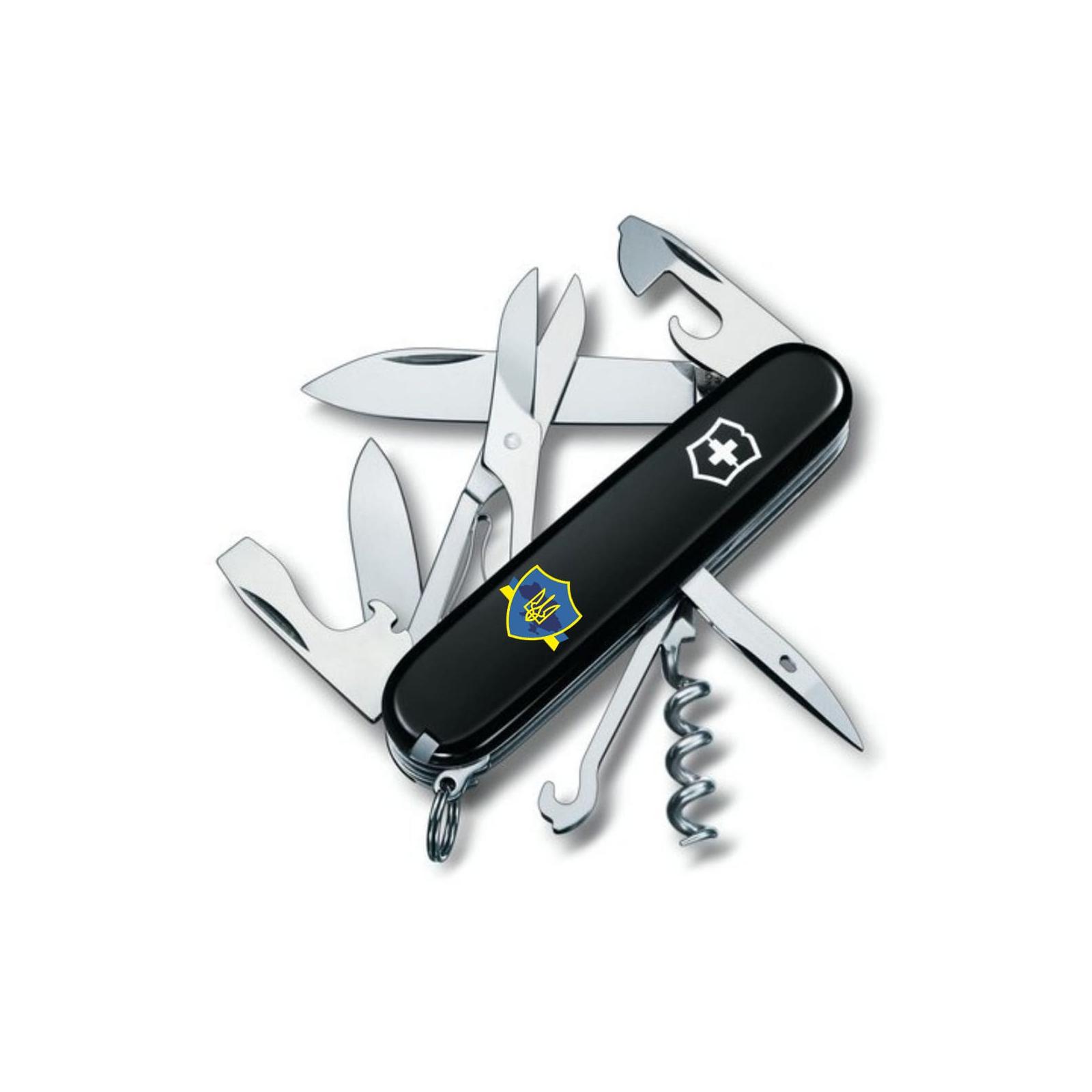 Мультитул Victorinox Climber Ukraine Тризуб на щите с лентой Сине-желтый/Черный (Vx13703.3_T1070u) Мультитул Victorinox Climber Ukraine Тризуб на щите с лентой Сине-желтый/Черный (Vx13703.3_T1070u)