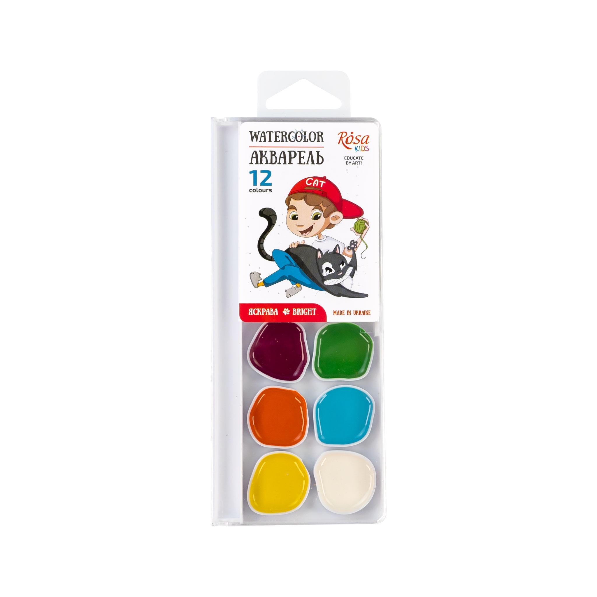 Набор акварельных красок Rosa Kids Cats with a Boy 12 цветов (301203) Набор акварельных красок Rosa Kids Cats with a Boy 12 цветов (301203)