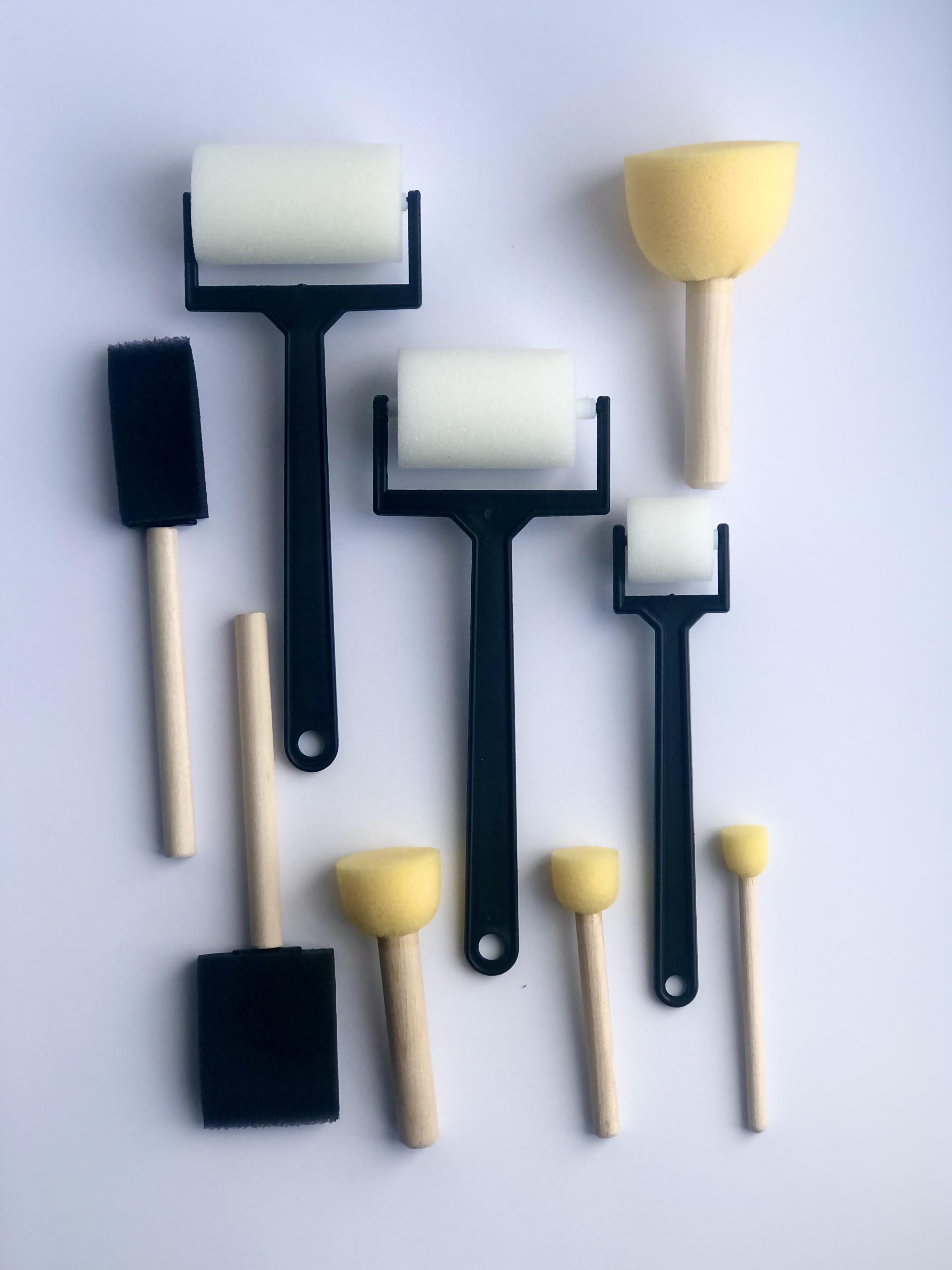 Набір поролонових спонжів для малювання D.K.ART&GRAFT круглі/прямокутні/ролики 9 шт. (204525) - фото 3 Набір поролонових спонжів для малювання D.K.ART&GRAFT круглі/прямокутні/ролики 9 шт. (204525) - фото 3