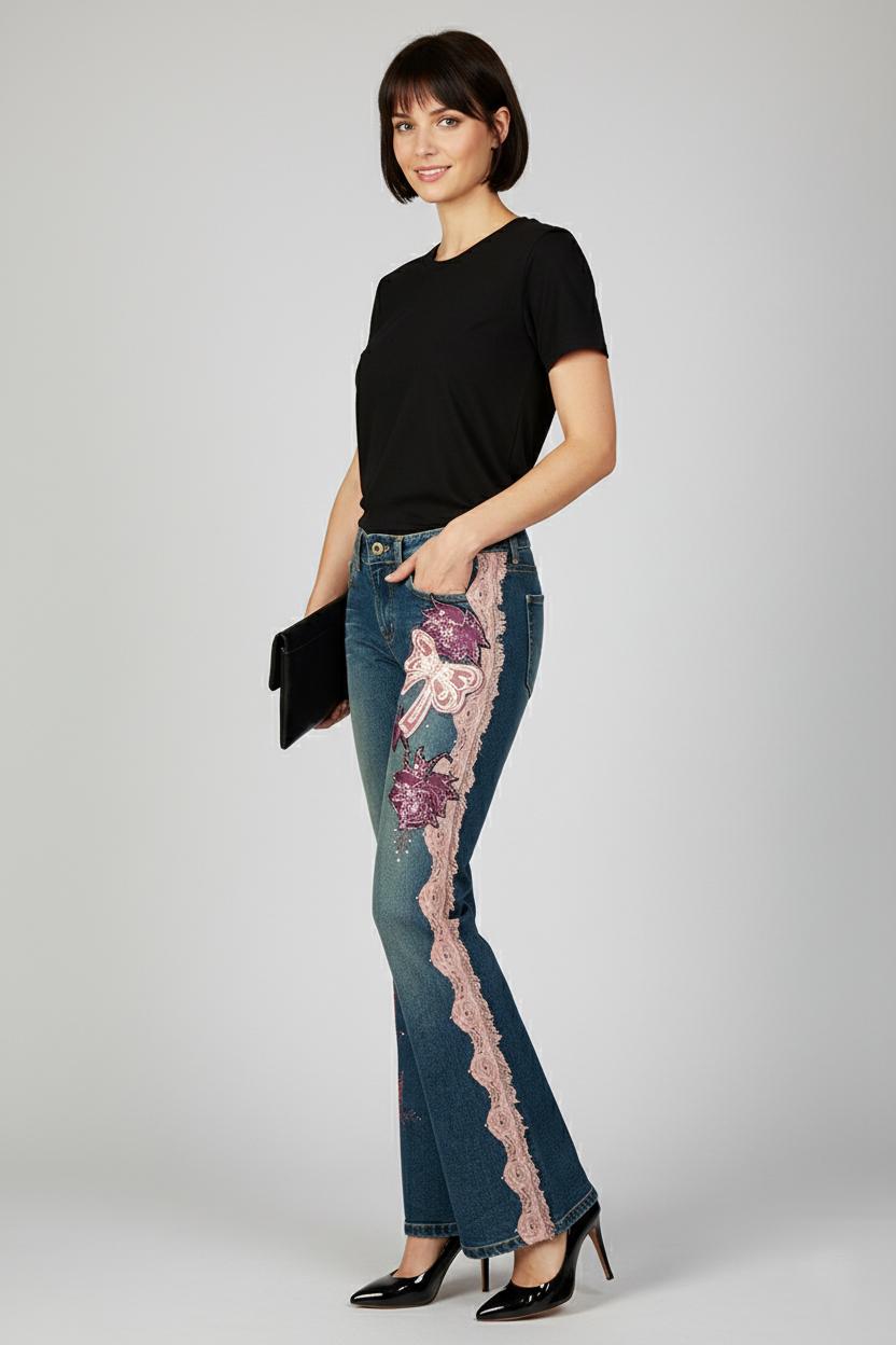 Джинсы женские винтажные Tantra S-1665 р. 46 Синий (S-1665-46) - фото 7 Джинсы женские винтажные Tantra S-1665 р. 46 Синий (S-1665-46) - фото 7