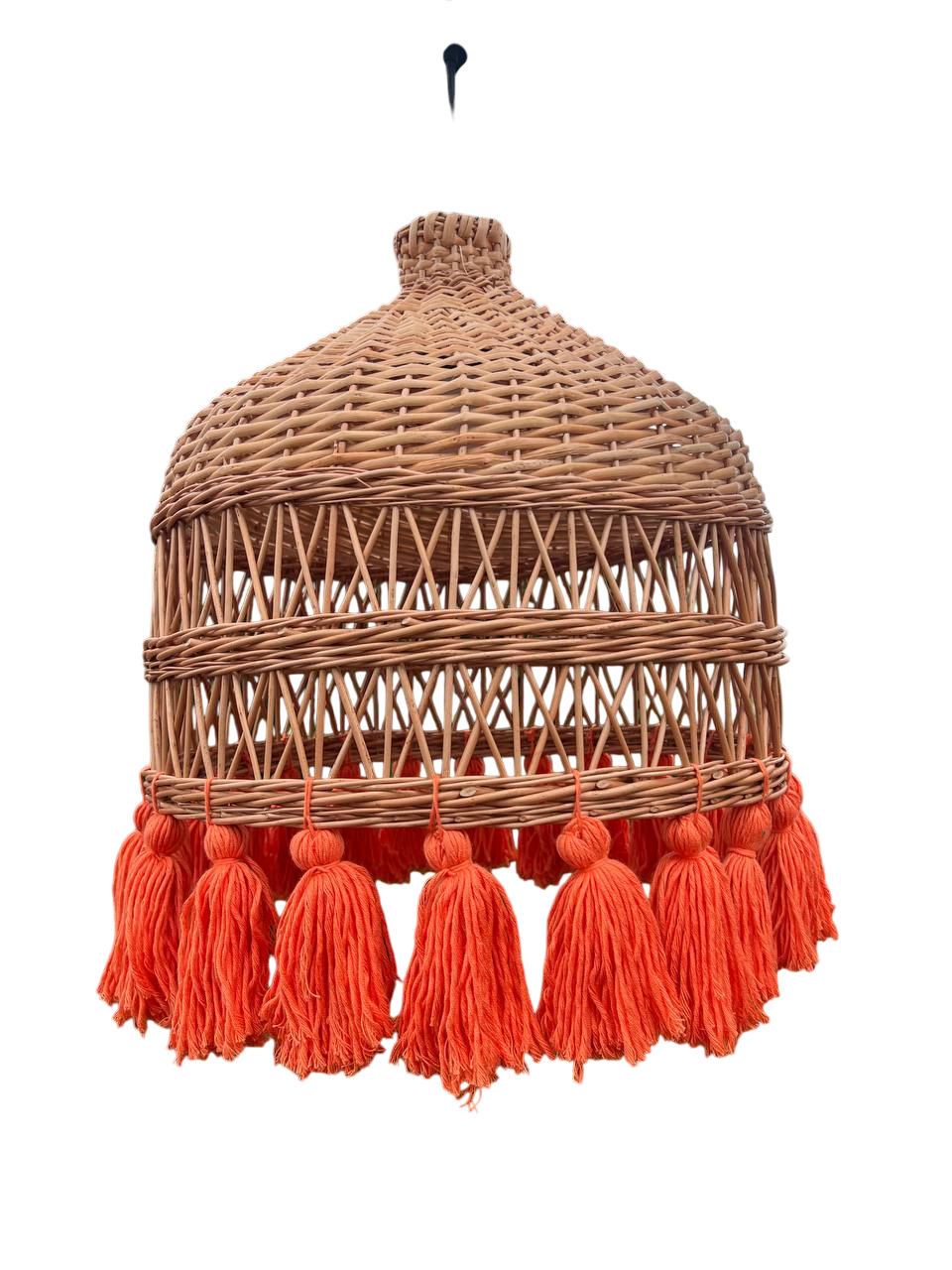 Абажур из лозы с бахромой ручной работы Сімейний Затишок Абажур из лозы с бахромой ручной работы Сімейний Затишок