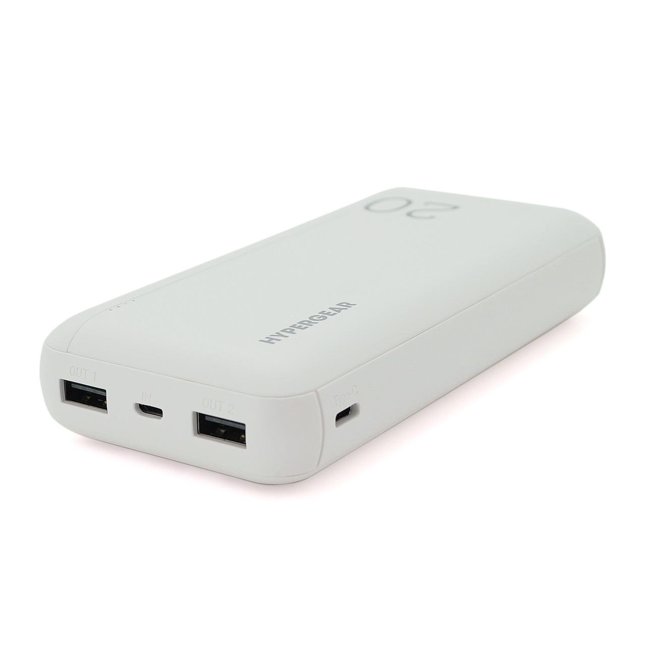 Повербанк Hypergear 20000 mAh Fast Charge 2хUSB Q24 Hypergear-15460 White (DR012252) - фото 2