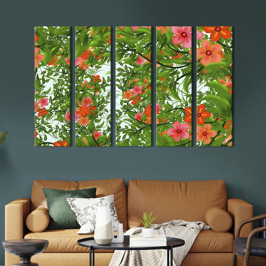Картина на холсте Цветы оранжевого гибискуса 155x95 см (775-51)
