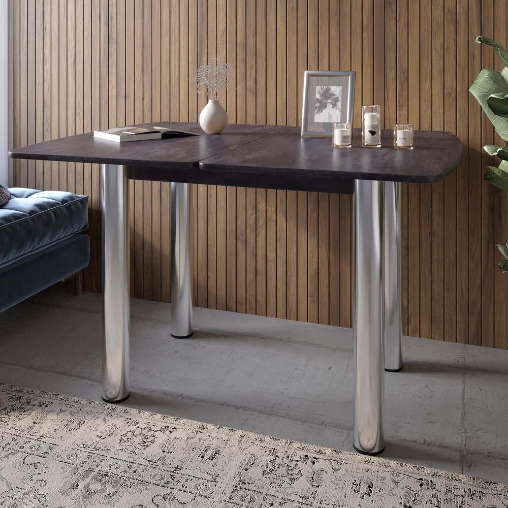 Обеденный стол Lion Нота раскладной 60x90/90x120 см Бетон темный 60x90/90x120 см (000-000-2614)