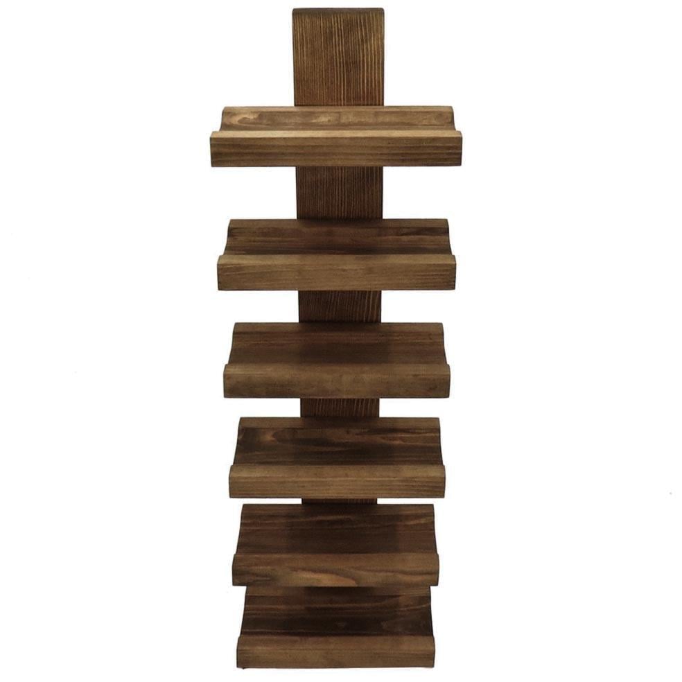 Полка для вина настенная из дерева Мотомия Сепия (ПНК-007408)