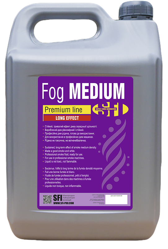 Рідина для дим машини SFI Fog Medium Premium 5 л