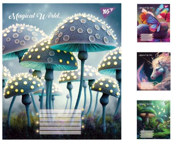 Зошити учнівські у лінійку YES Magical world 18 арк. 25 шт. в уп. (MTT-163158)