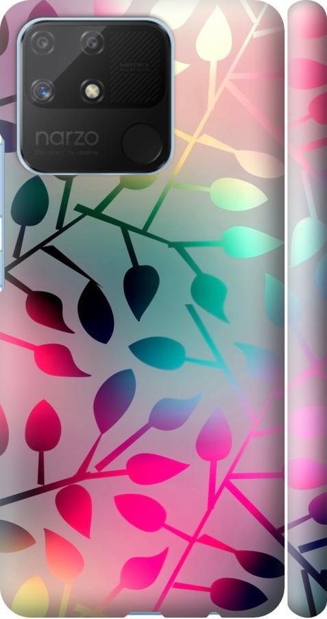 Чехол на Realme Narzo 50A Листья (2235m-2514-42517)