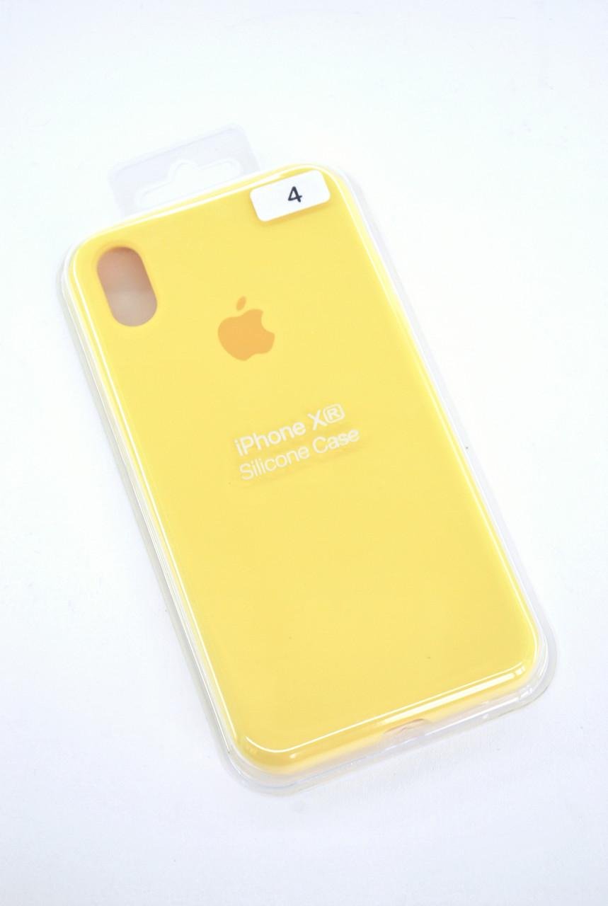 Чохол для телефону iPhone XR Silicone Case FULL №4 yellow - фото 1