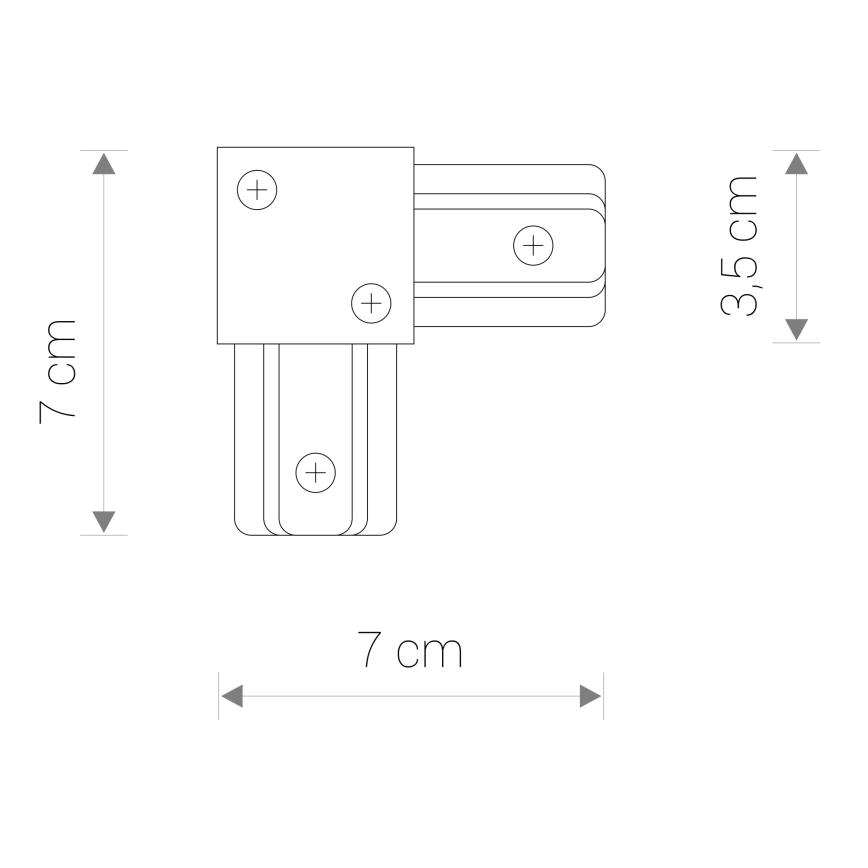 З'єднувач кутовий однофазний 9456 Nowodvorski Profile L-CONNECTOR Білий - фото 2