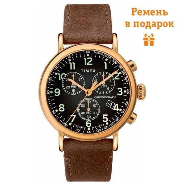 Наручные часы мужские Timex Standard Chrono кварцевые Gold (Tx2t20900)