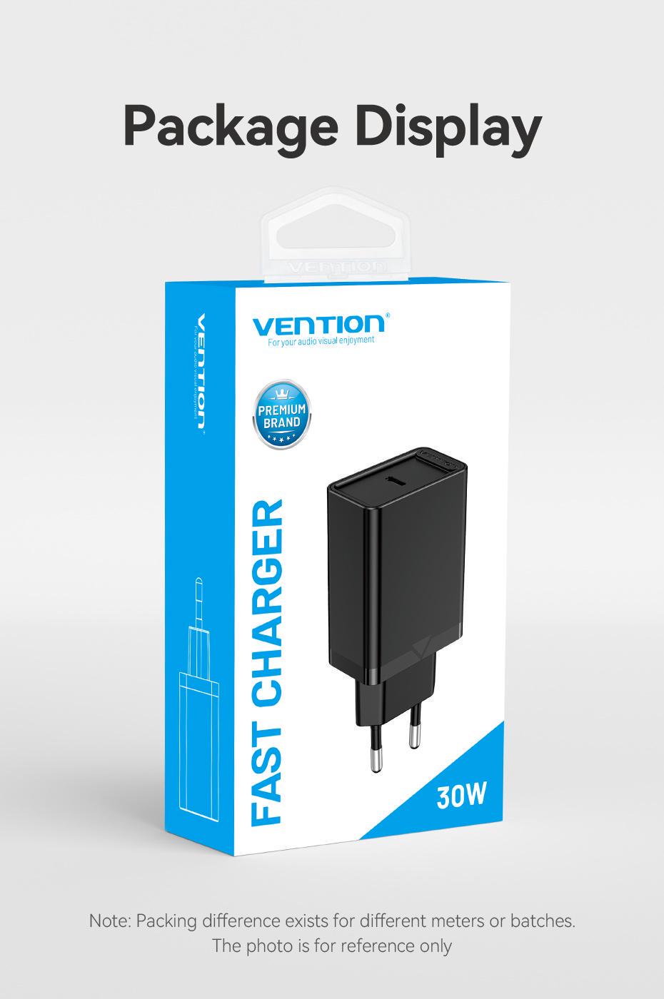 Зарядное устройство для Vention 30W Type-C 2.5A/12V USB-C для iPhone 15/14/13/12 Черный (FAIB0-EU) - фото 15