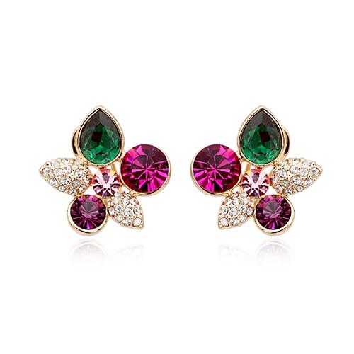 Серьги с кристаллами Сваровски Italina 85472 Разноцветный