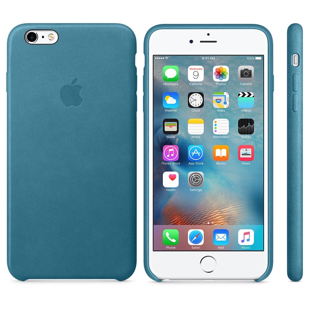 Чехол-накладка Apple Leather Case for iPhone 6/6S Plus, Marine Blue (MM362)