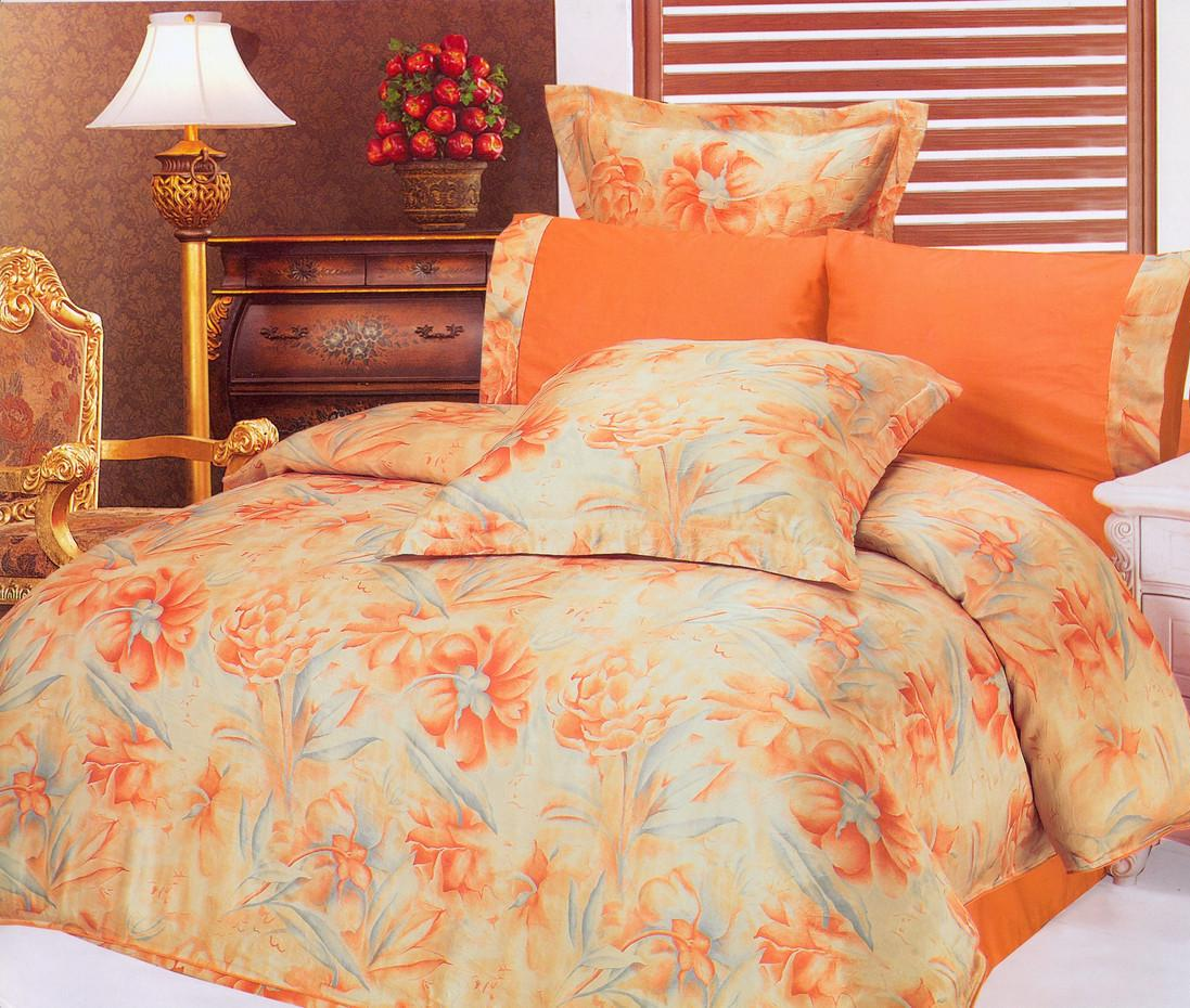 Комплект постельного белья Le Vele Suma евро 200х220 см Оранжевый (lv-130)