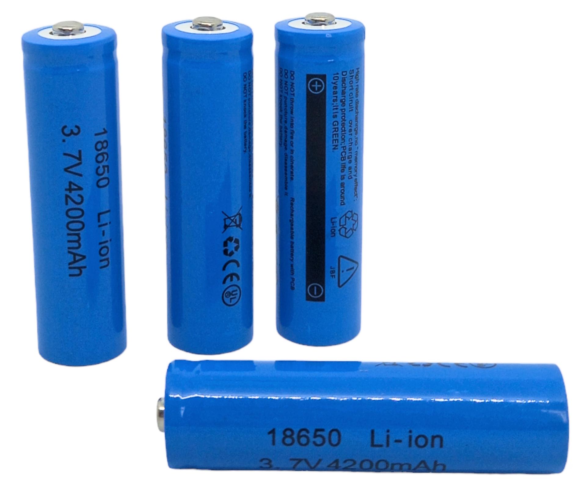 Акумулятор літій-іонний Li-Ion 18650 3,7 V 4200 mAh реально близько 700 4 шт. - фото 4