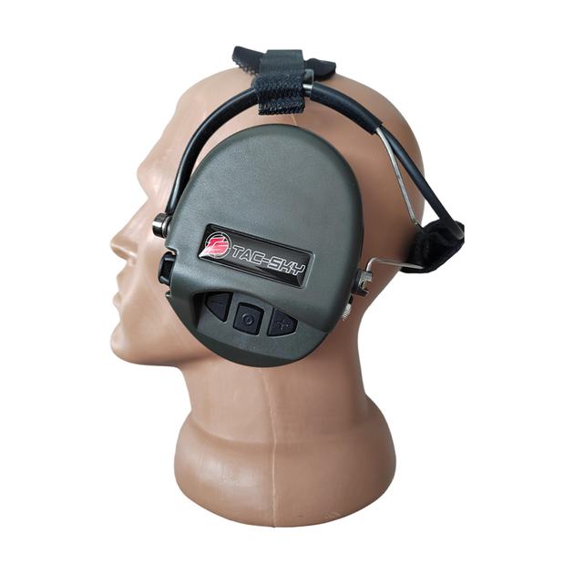 Навушники активні Tac-Sky Neckband Headset1 2L SNR 22 дБ IP65 2хAAA Olive (uarm026-neckband-FG) - фото 5