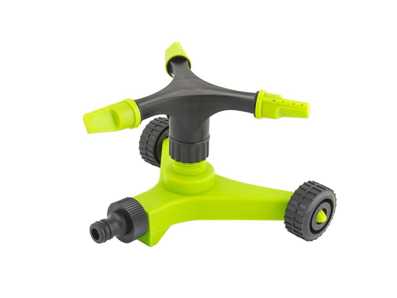 Зрошувач обертовий MasterTool 3-х рожковий 1/2" на колесиках 12 м 180 м2 (92-9332)