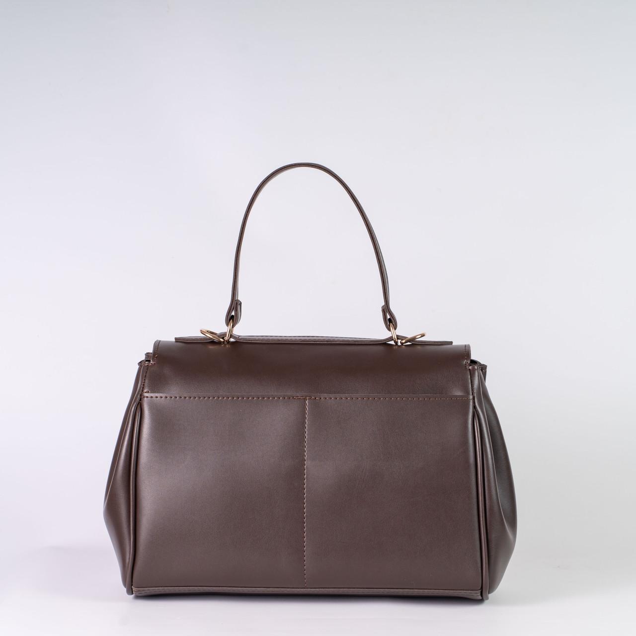 Сумка женская почтальона из экокожи XENIA № 67-24 Коричневый - фото 3