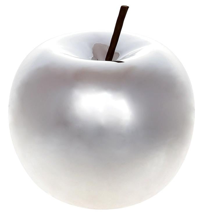 Набор фигурок Яблоки 2 шт. 12х12х13 см Серебряный (10259813)