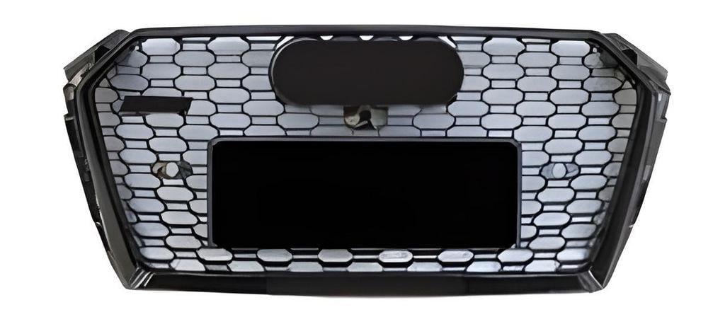 Передняя решетка RS-style с надписью Quattro 2016-2019 GT Tuning для Audi A4 B9 2015-2024 ABS Черный