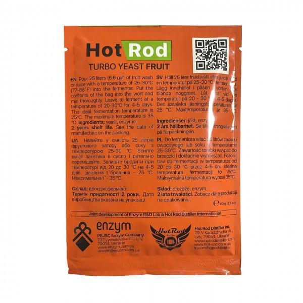 Дріжджі спиртові Hot Rod Fruit 25 л 60 г (D0302) - фото 2 Дріжджі спиртові Hot Rod Fruit 25 л 60 г (D0302) - фото 2