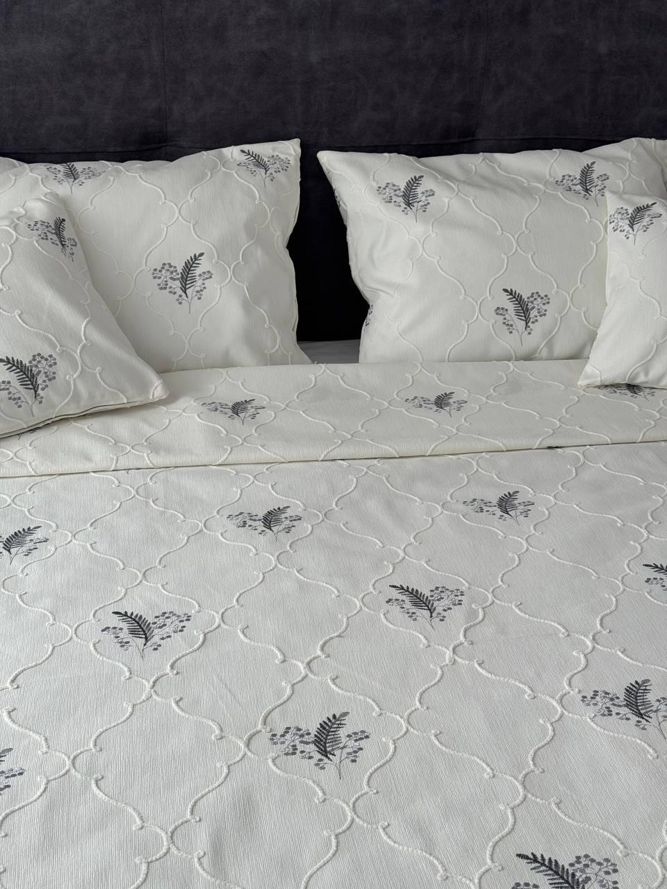 Покрывало Барокко №7 хлопок 200х250 см Молочный (55677-7-200x250cm) - фото 5