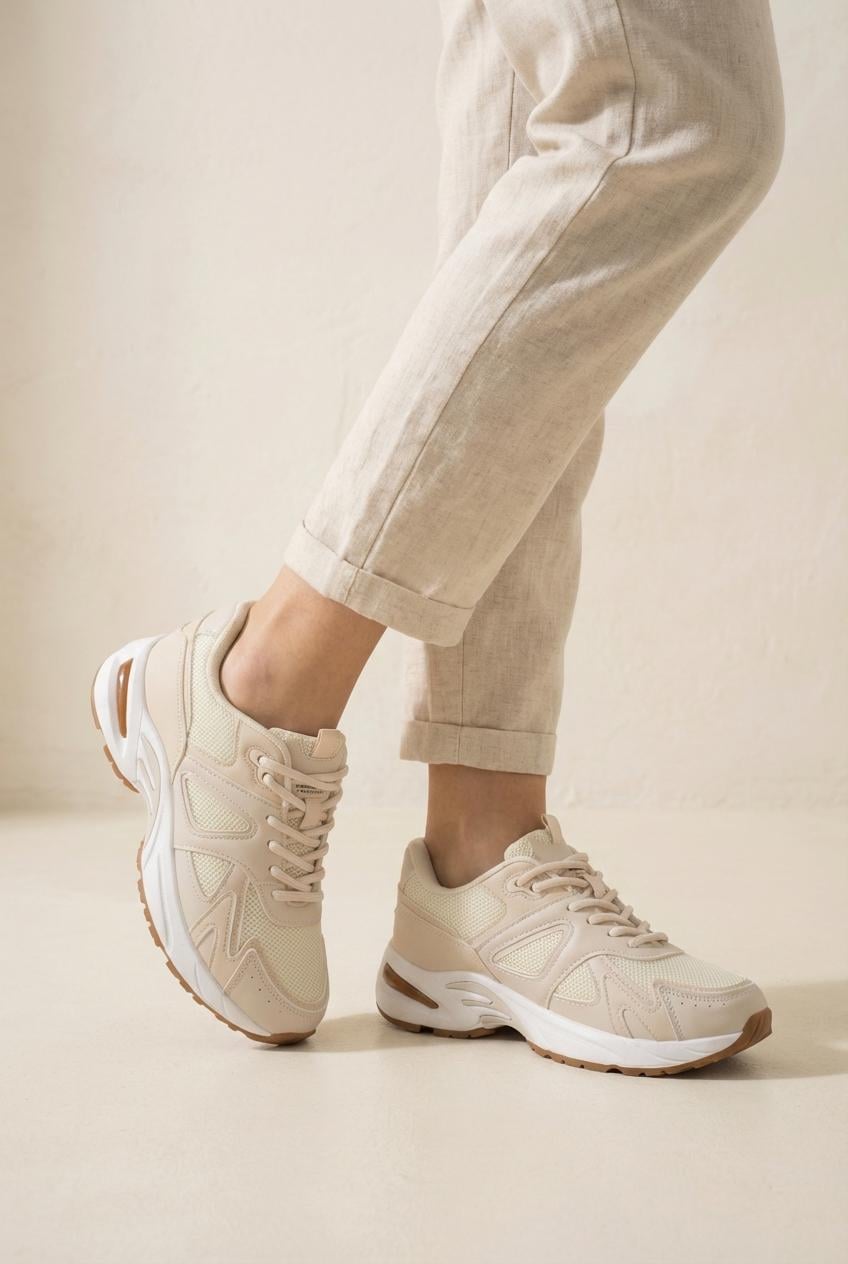 Кроссовки женские Fashion 347212 р. 39 Бежевый (347212_39)