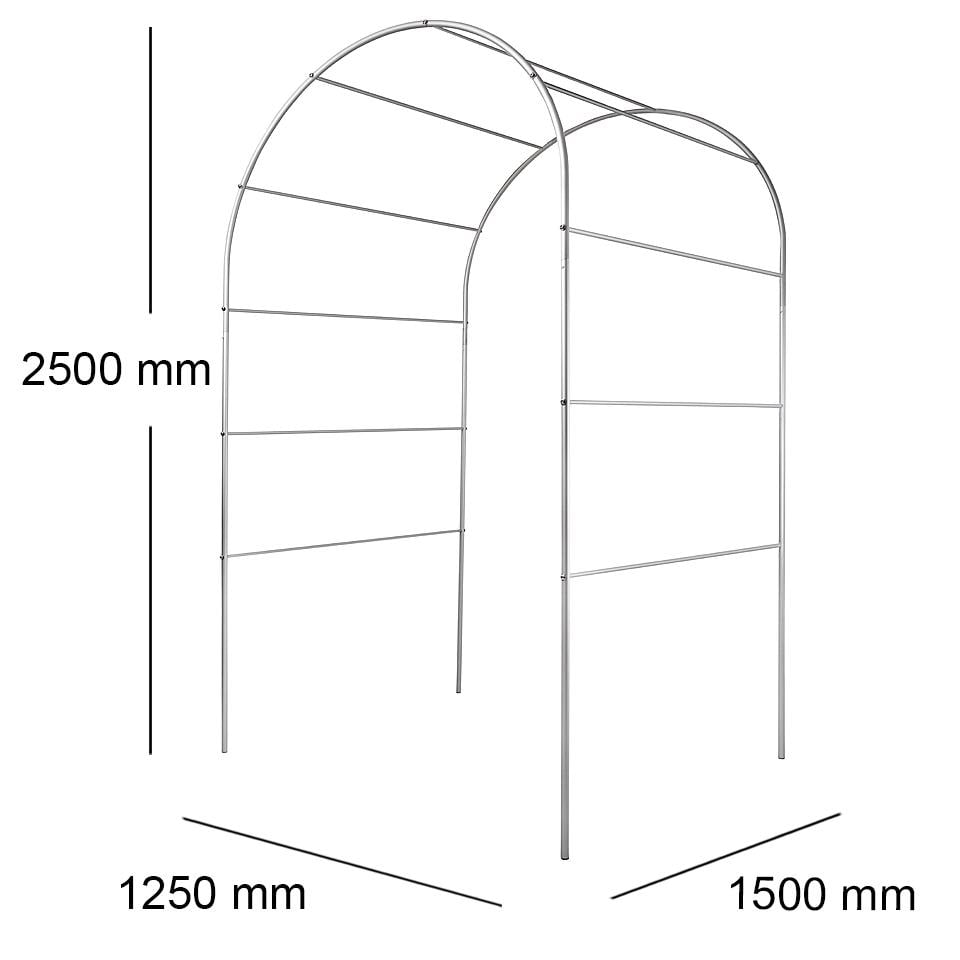 Опора для рослин арка садова 2500х1250х1500 мм d 20 мм/d 12 мм (АС-D20/D12-2500*1250*1500) - фото 2